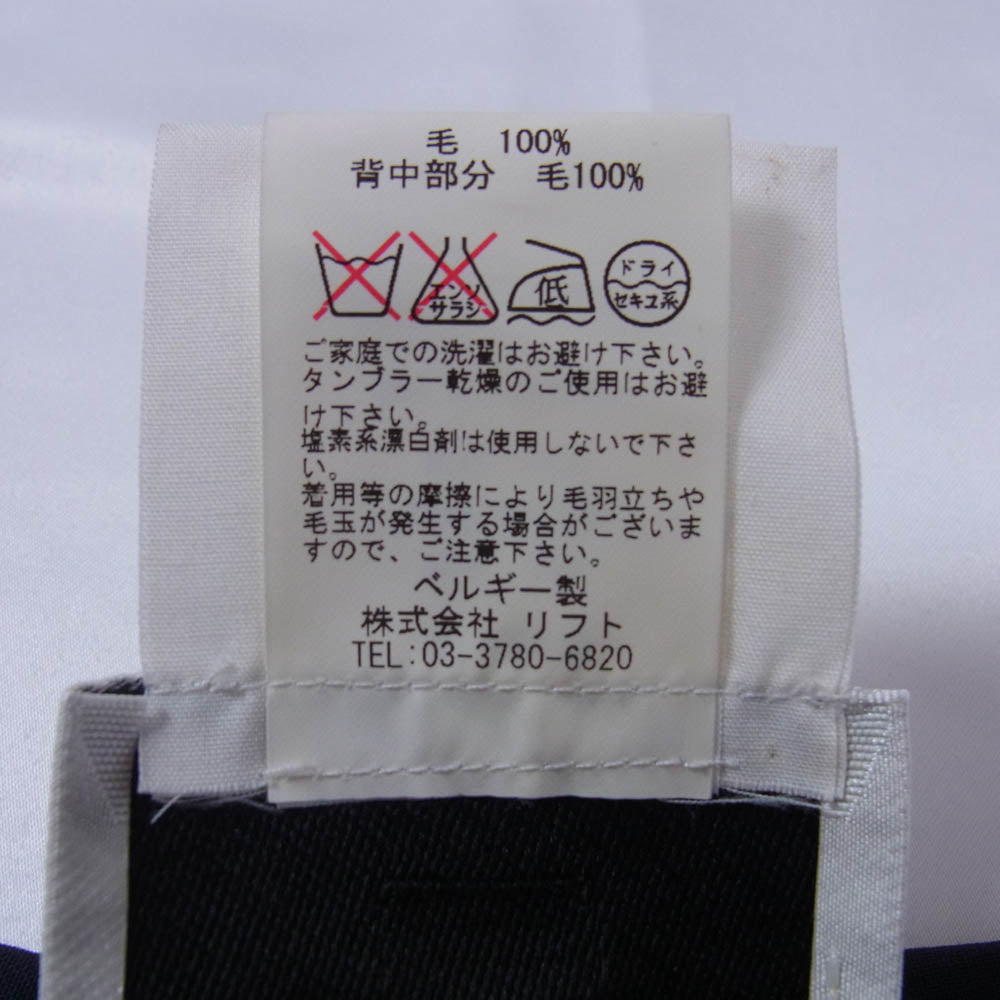 STEPHAN SCHNEIDER ステファンシュナイダー ウール 比翼 オープンカラー 開襟 長袖 シャツ ネイビー系 4【中古】