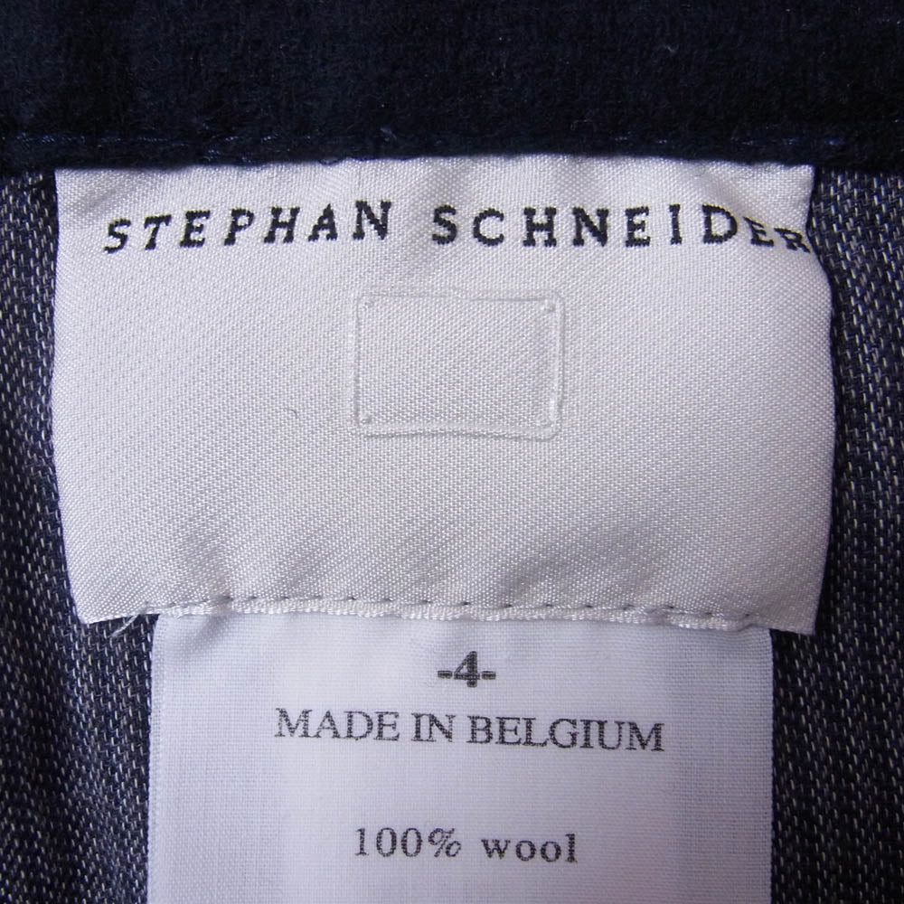 STEPHAN SCHNEIDER ステファンシュナイダー ウール トラウザーズ スラックス パンツ ダークネイビー系 4【中古】