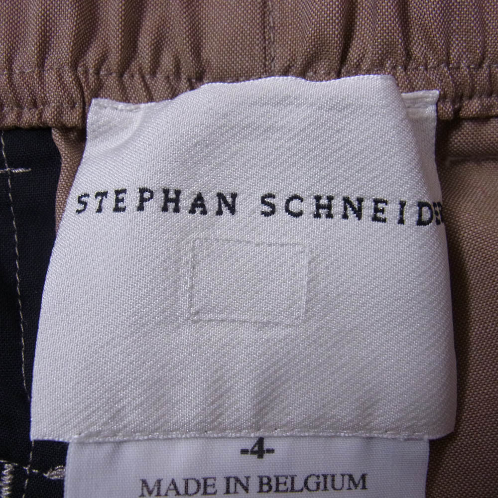 STEPHAN SCHNEIDER ステファンシュナイダー イージーウエスト ウール トラウザーズ スラックス パンツ ベージュ系 4【中古】