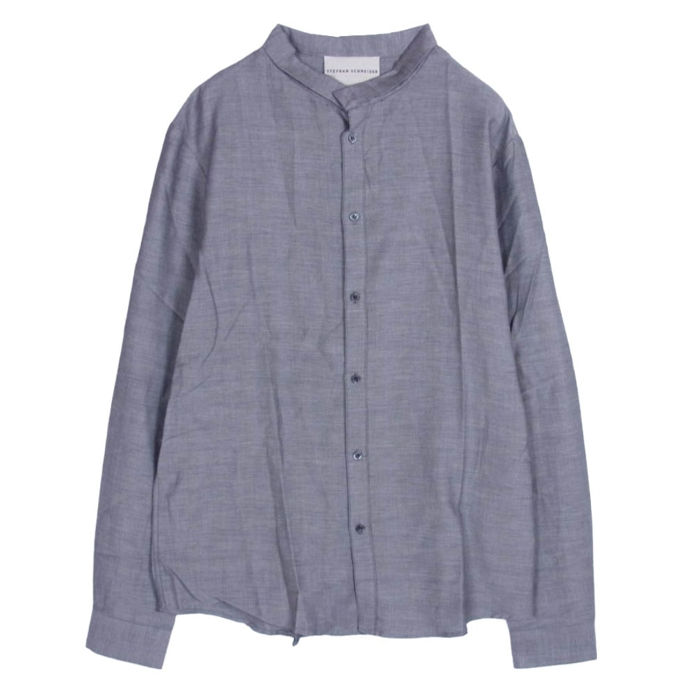 STEPHAN SCHNEIDER ステファンシュナイダー バンドカラー 長袖 シャツ グレー系 4【中古】