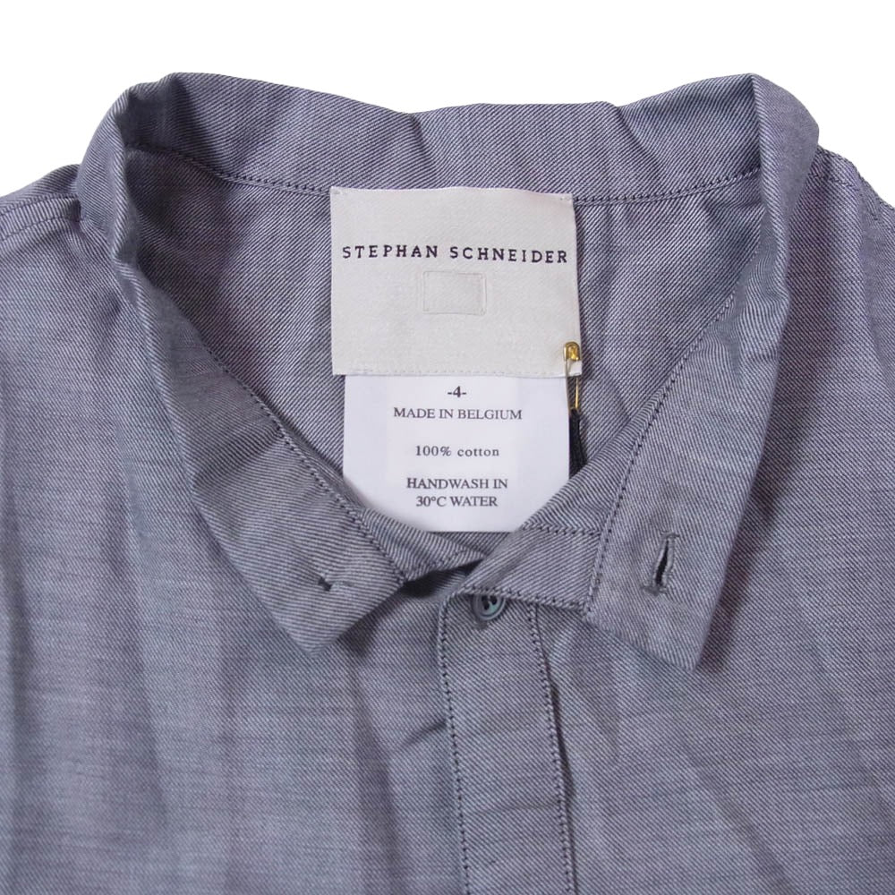 STEPHAN SCHNEIDER ステファンシュナイダー バンドカラー 長袖 シャツ グレー系 4【中古】