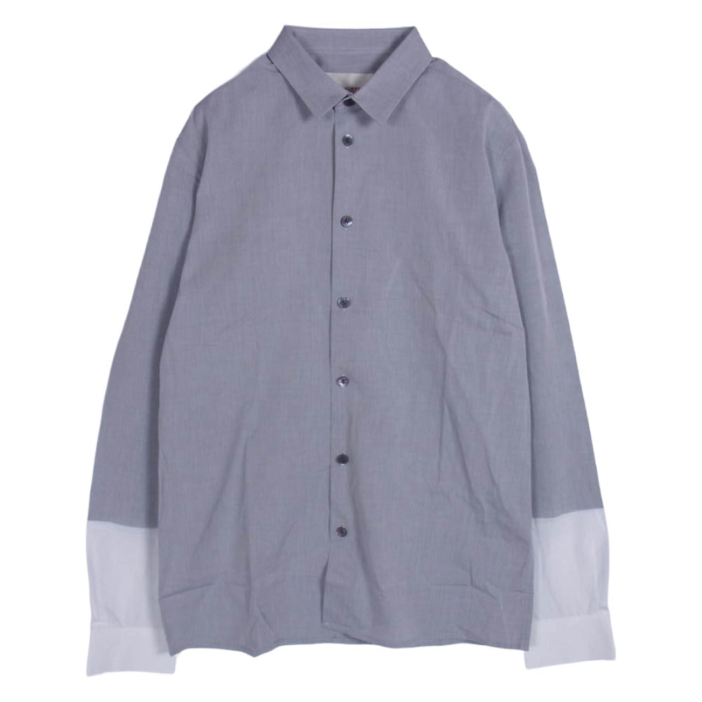 STEPHAN SCHNEIDER ステファンシュナイダー 袖切替 コットン 長袖 シャツ グレー系 4【中古】