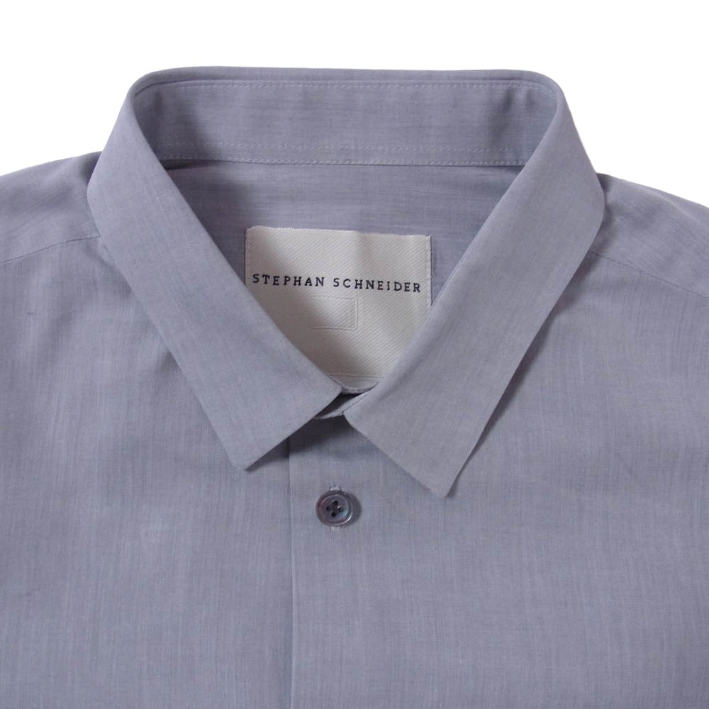 STEPHAN SCHNEIDER ステファンシュナイダー 袖切替 コットン 長袖 シャツ グレー系 4【中古】