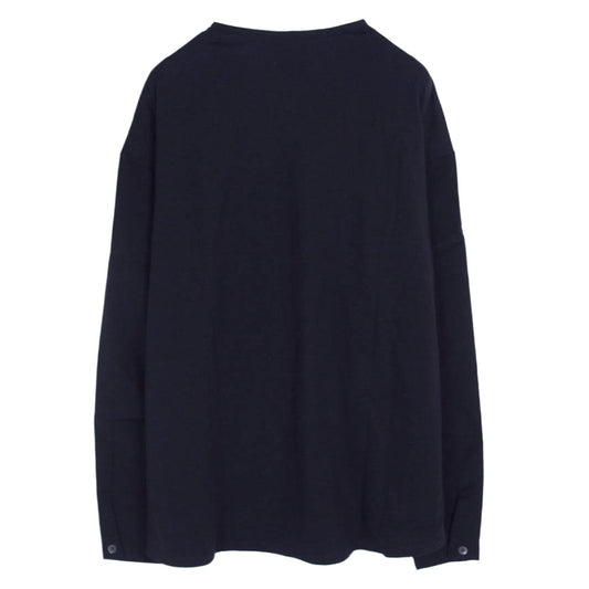 STEPHAN SCHNEIDER ステファンシュナイダー ウール ノーカラー 長袖 シャツ ブラック系 4【中古】