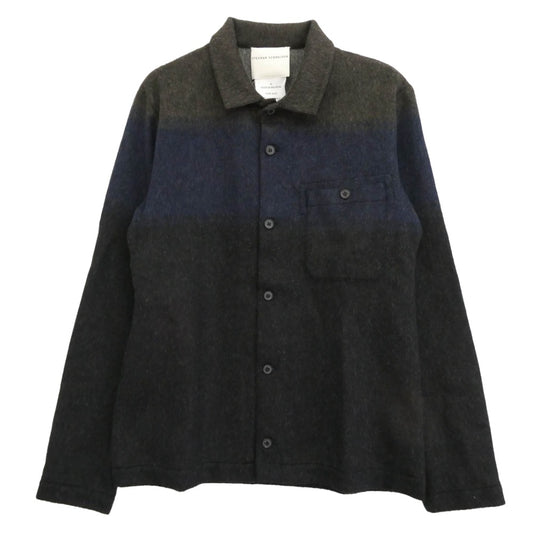 STEPHAN SCHNEIDER ステファンシュナイダー ウール 長袖 シャツ ダークグレー系 ブルー系 4【中古】