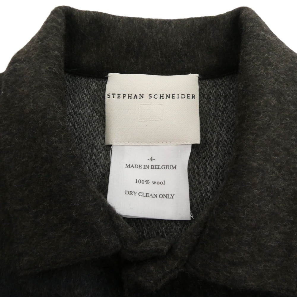 STEPHAN SCHNEIDER ステファンシュナイダー ウール 長袖 シャツ ダークグレー系 ブルー系 4【中古】