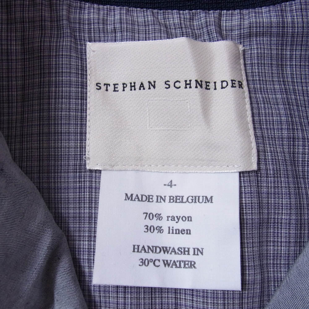 STEPHAN SCHNEIDER ステファンシュナイダー 比翼 レーヨン リネン ブルゾン ジャケット グレー系 4【美品】【中古】