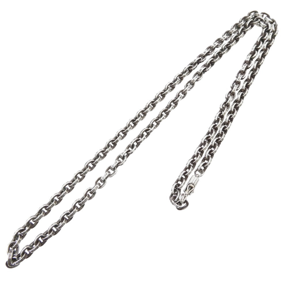CHROME HEARTS クロムハーツ（原本無） ブラックシンフォニーギャランティ付属 PAPER CHAIN 24 ペーパー チェーン ネックレス シルバー系 24inch【中古】