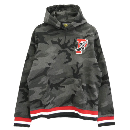 POLO RALPH LAUREN ポロ・ラルフローレン ウイング フット カモ スウェット パーカー グレー系 L【中古】