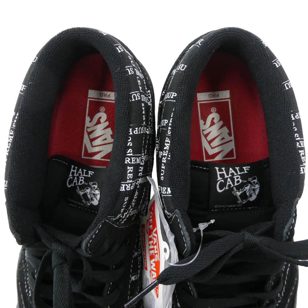 Supreme シュプリーム 20AW Vans Half Cab Pro `92 Croc バンズ ハーフキャブ プロ 92 クロック スニーカー ブラック系 28cm【新古品】【未使用】【中古】