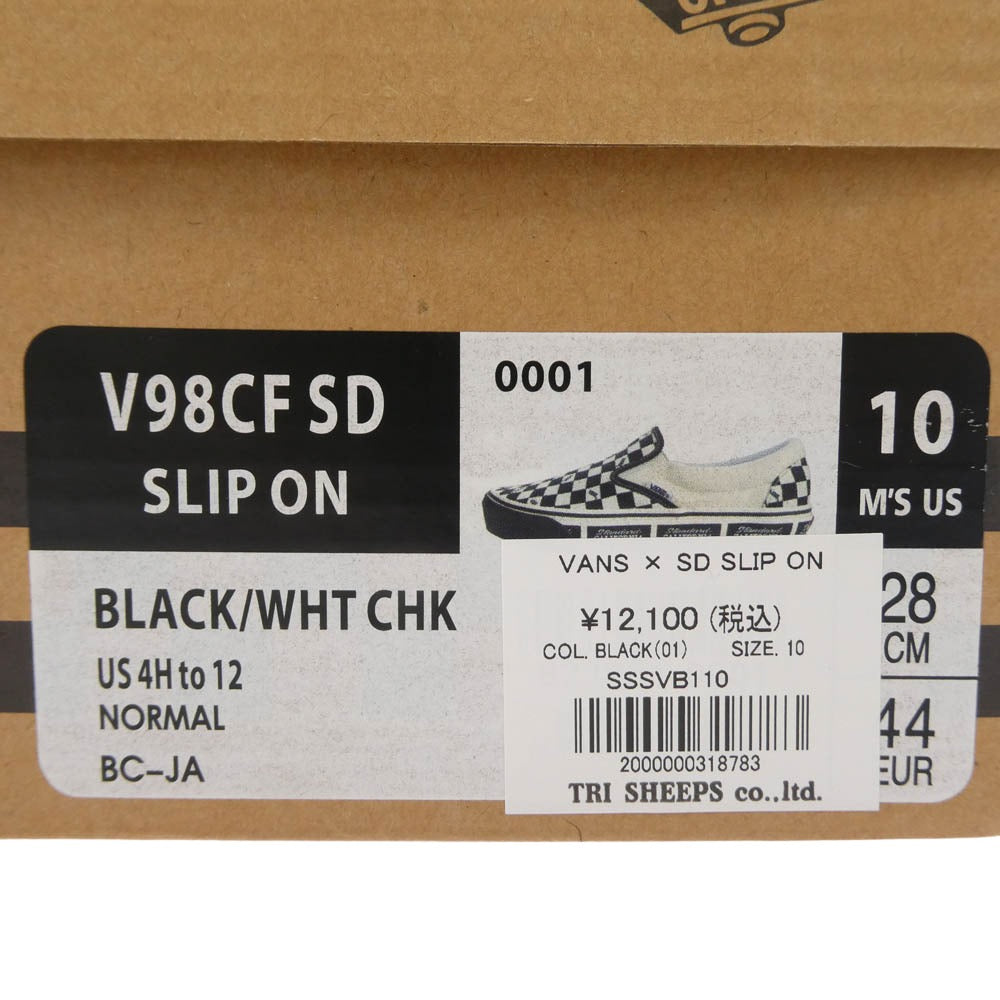 STANDARD CALIFORNIA スタンダードカリフォルニア V98CF Vans SD SLIP ON スリッポン ローカットスニーカー ブラック系 28cm【中古】