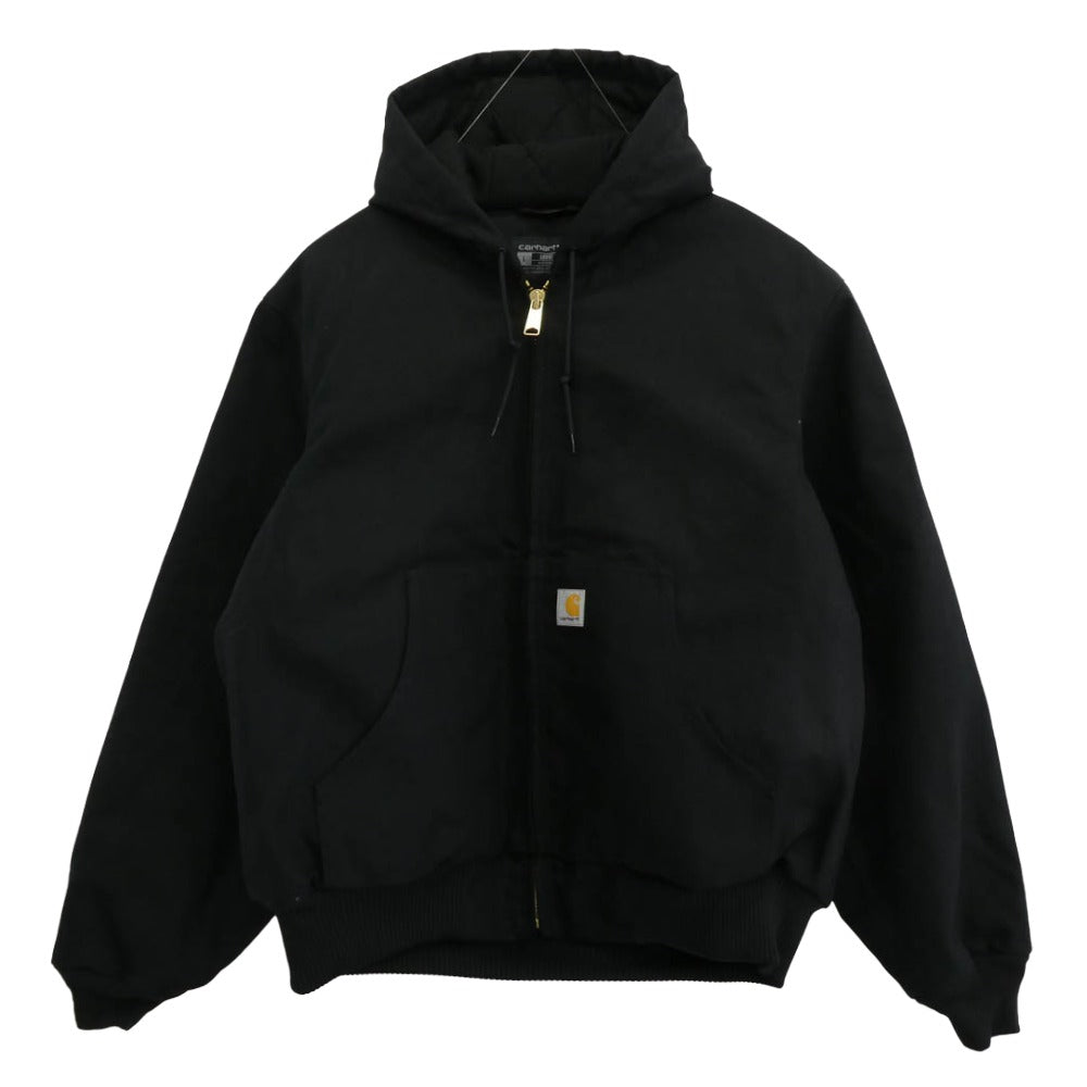 Carhartt カーハート J140 DUCK QUILTED FLANNEL-LINED JACKET ダック アクティブ ジャケット ブラック系 L【極上美品】【中古】