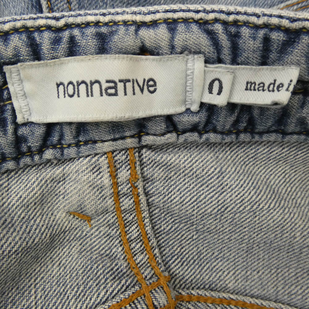 nonnative ノンネイティブ NN-P2404 DWELLER 5P JEANS 12.5oz SELVEDGE DENIM VW JULE リペア デニム パンツ インディゴブルー系 ０【中古】