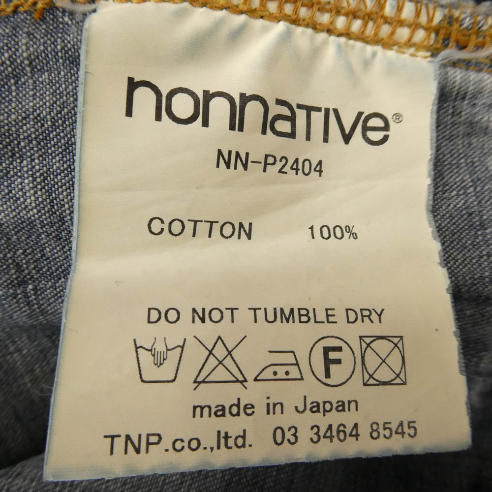nonnative ノンネイティブ NN-P2404 DWELLER 5P JEANS 12.5oz SELVEDGE DENIM VW JULE リペア デニム パンツ インディゴブルー系 ０【中古】
