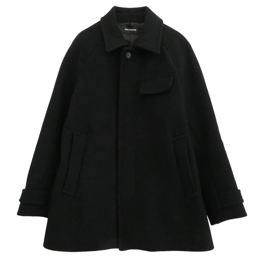 メイン アトラクション ウール ステンカラー コート ブラック系 1【中古】