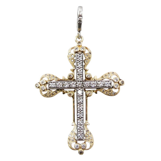 Loree Rodkin ローリーロドキン K18 シルバー バチカンクロス ペンダントトップ ゴールド系 シルバー系【中古】
