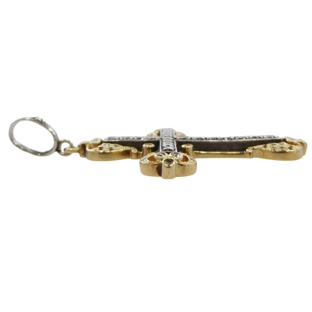 Loree Rodkin ローリーロドキン K18 シルバー バチカンクロス ペンダントトップ ゴールド系 シルバー系【中古】