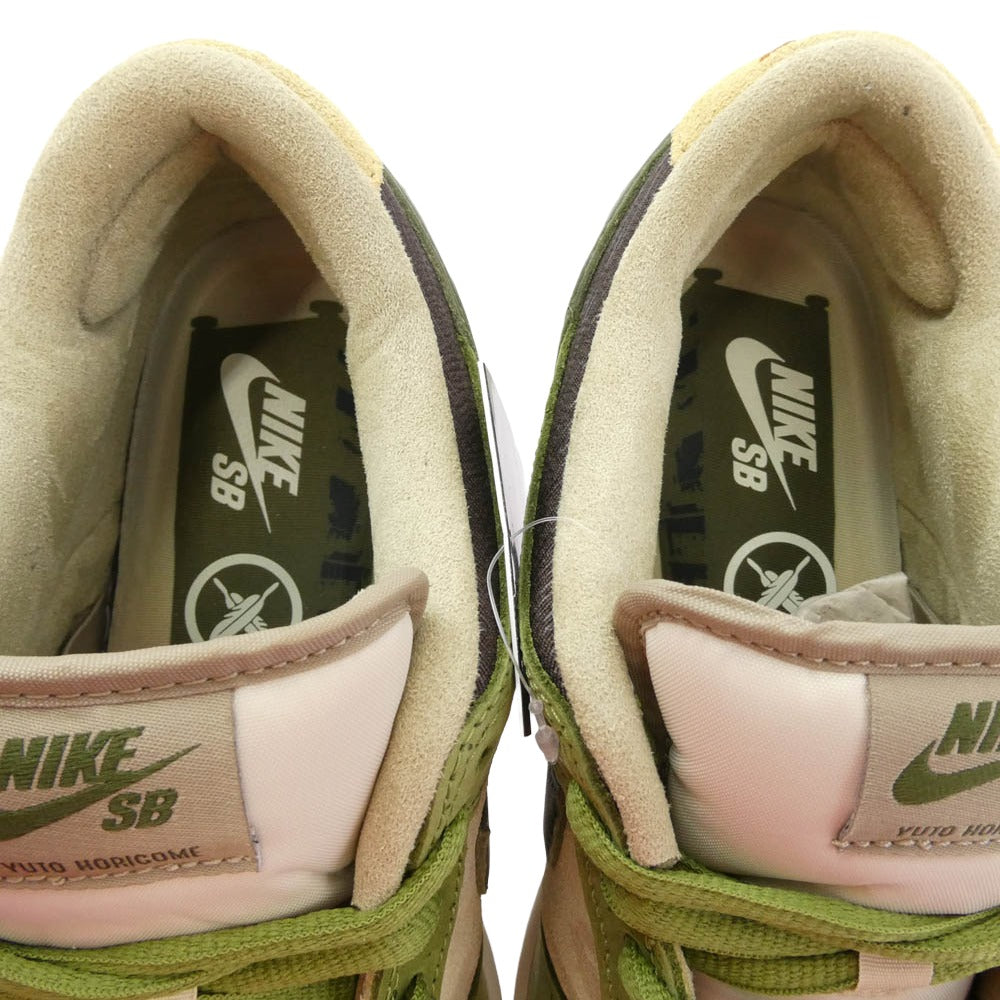 NIKE ナイキ HF8022-300 SB x YUTO HORIGOME DUNK LOW PRO MATCHA エスビー 堀米雄斗 ダンク ロー プロ マッチャ スニーカー グリーン系 26.5cm【極上美品】【中古】