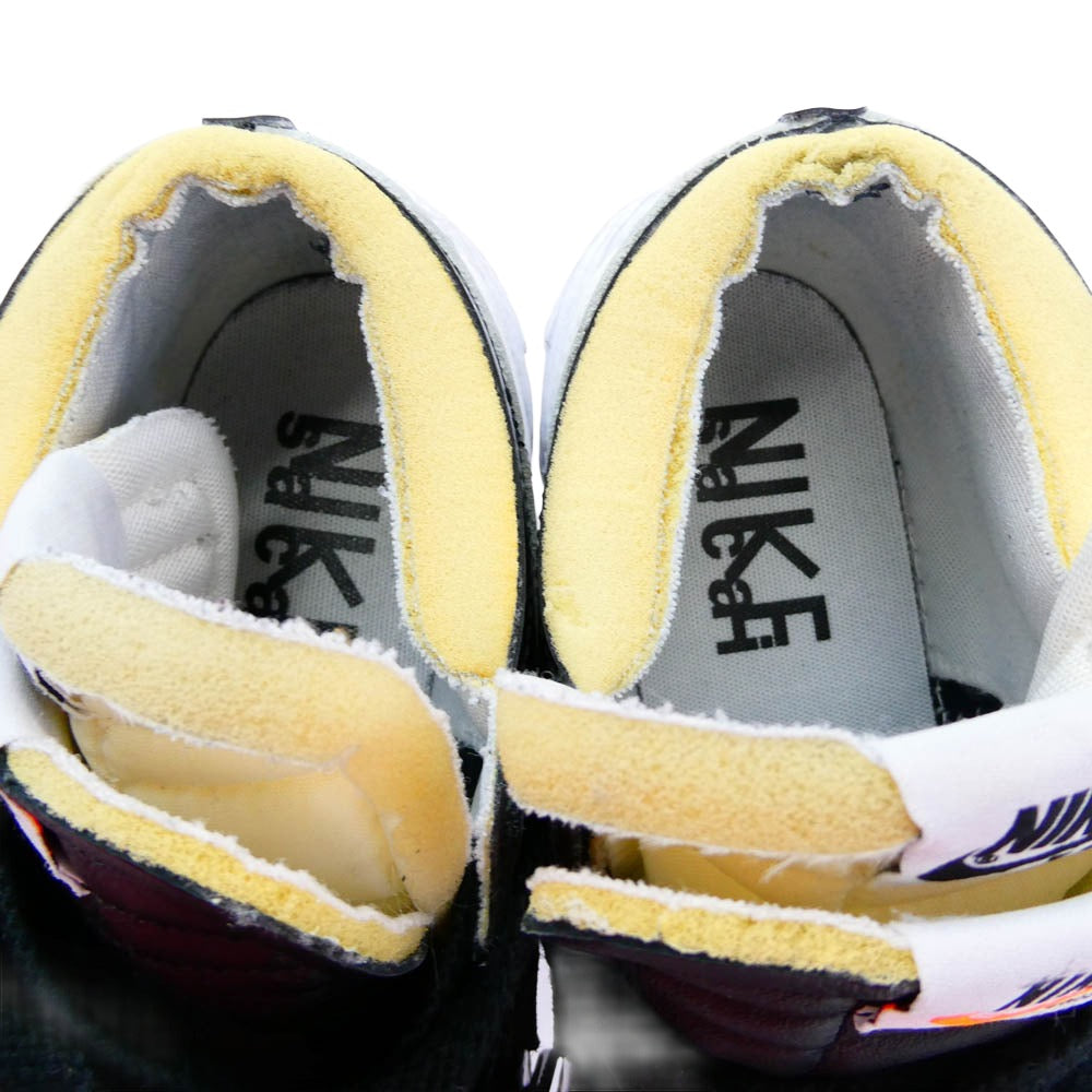 NIKE ナイキ DM6443-001 × sacai サカイ Blazer Low Black Patent Leather ブレーザー ロー ブラックパテントレザー スニーカー ブラック系 26.5cm【中古】