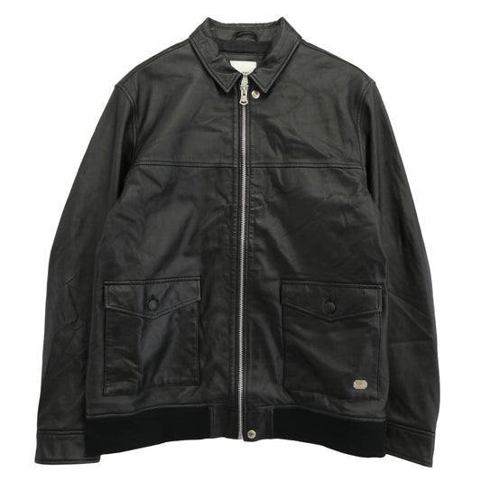 CRIMIE クライミー CR1-02A5-JK05 LAMB LEATHER SINGLE RIDERS JACKET ラムレザー ジップ ジャケット ブルゾン ブラック系 XXL【中古】