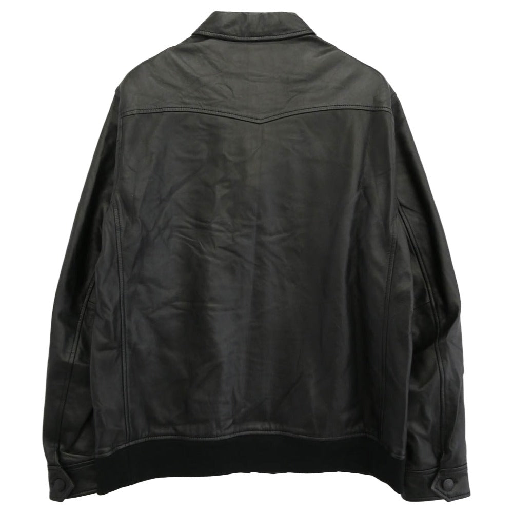 CRIMIE クライミー CR1-02A5-JK05 LAMB LEATHER SINGLE RIDERS JACKET ラムレザー ジップ ジャケット ブルゾン ブラック系 XXL【中古】