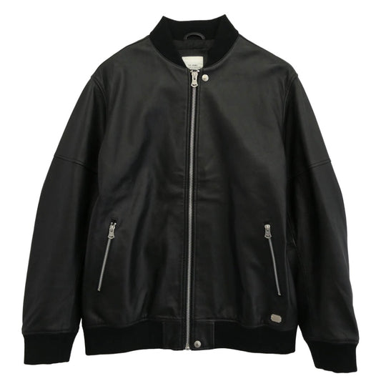 CRIMIE クライミー CR1-02B5-JK07 LAMB LEATHER BOMBER JACKET ラムレザー ボンバー ジャケット ブルゾン ブラック系 XXL【中古】