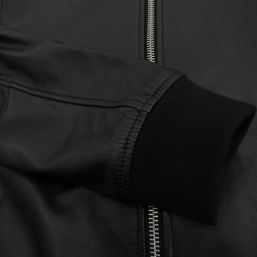 CRIMIE クライミー CR1-02B5-JK07 LAMB LEATHER BOMBER JACKET ラムレザー ボンバー ジャケット ブルゾン ブラック系 XXL【中古】