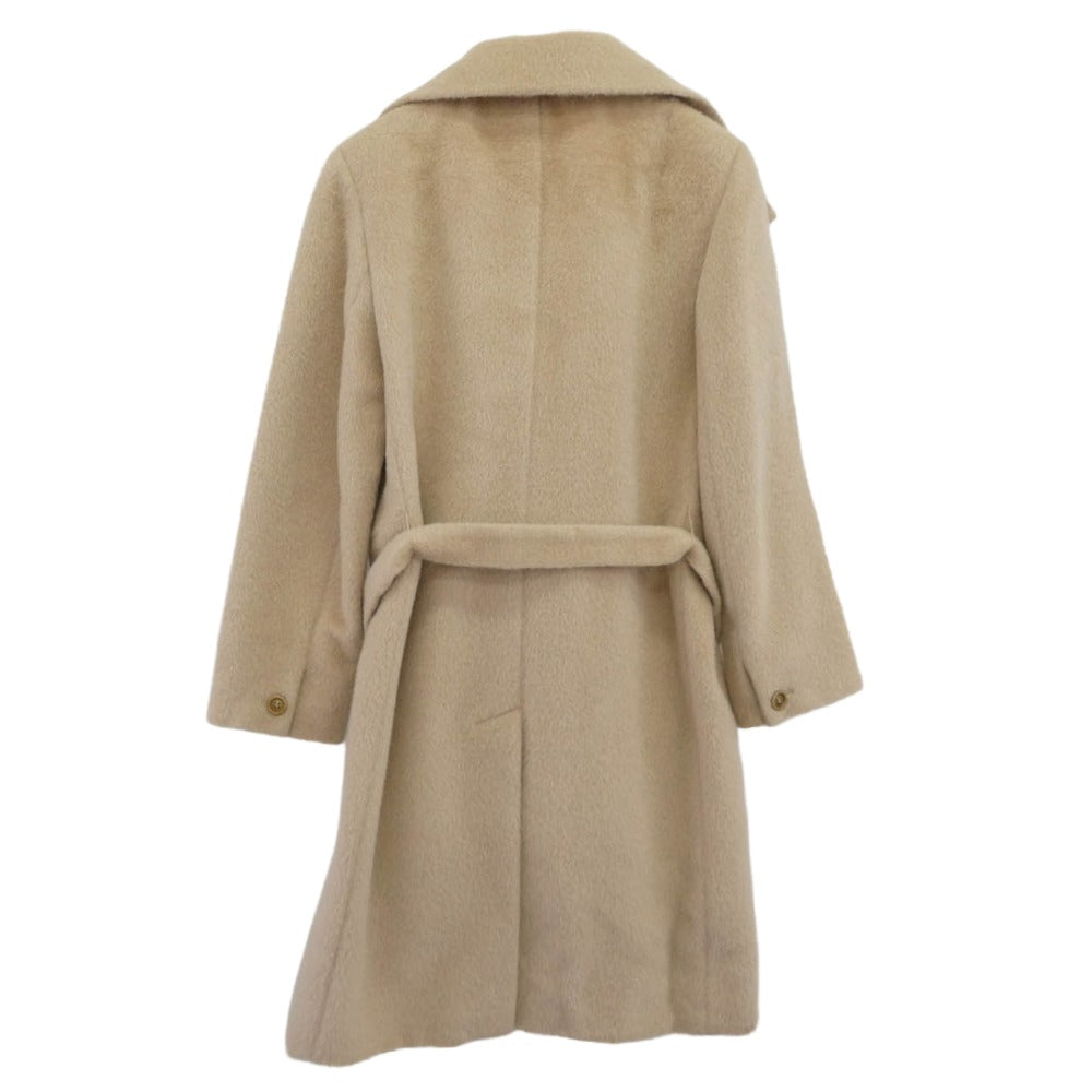 MAX MARA マックスマーラ 白タグ イタリア製 アルパカラナヴァージン ウール ガウンコート ベージュ系 36【中古】 MAX MARA マックスマーラ 白タグ イタリア製 アルパカラナヴァージン