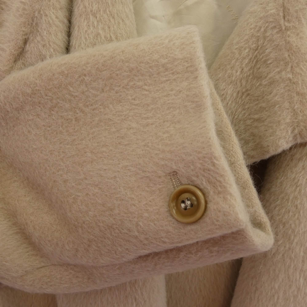 MAX MARA マックスマーラ 白タグ イタリア製 アルパカラナヴァージン ウール ガウンコート ベージュ系 36【中古】