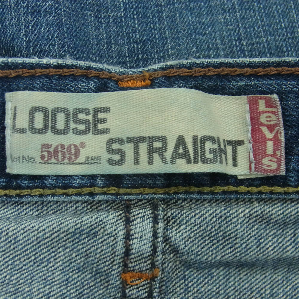 Levi's リーバイス 569 ジップフライ ルーズ ストレート デニム パンツ コロンビア製 インディゴブルー系 W38 L32【中古】