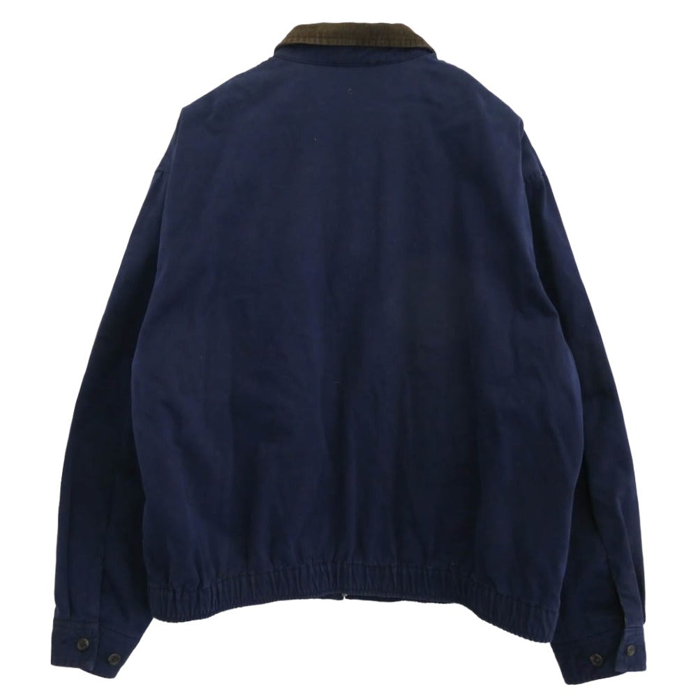 POLO RALPH LAUREN ポロ・ラルフローレン 90s コーデュロイ切替 スウィングトップ ジップアップ ジャケット ネイビー系 XL【中古】