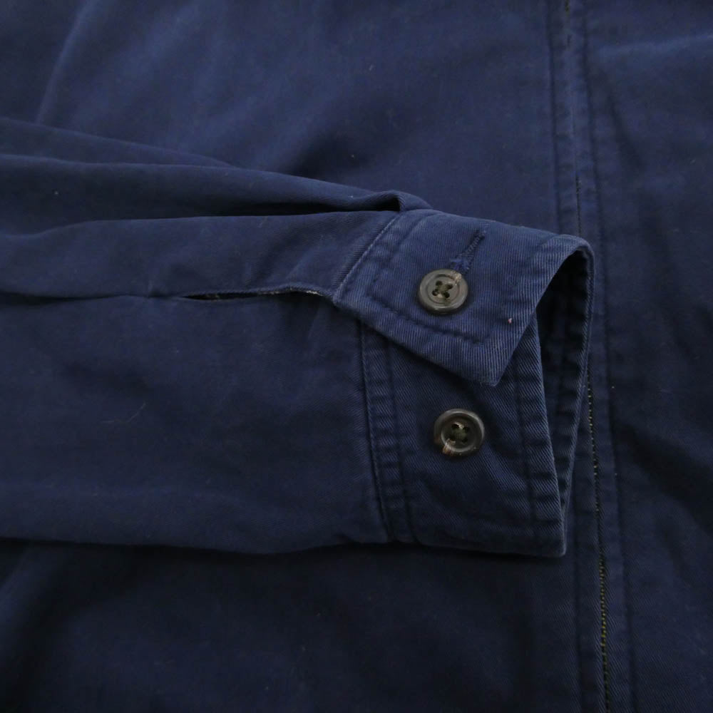 POLO RALPH LAUREN ポロ・ラルフローレン 90s コーデュロイ切替 スウィングトップ ジップアップ ジャケット ネイビー系 XL【中古】