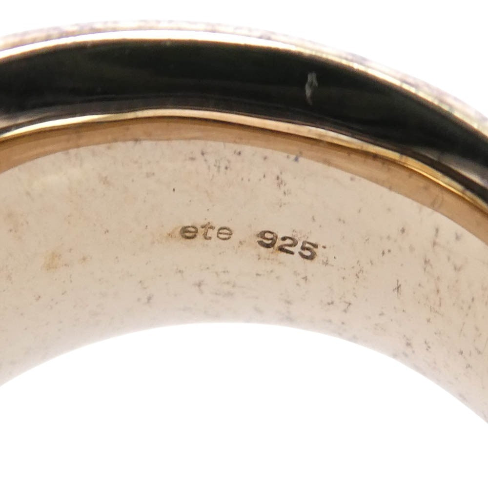 ete エテ ラウンド プレーン リング シルバー系 13.5号【中古】
