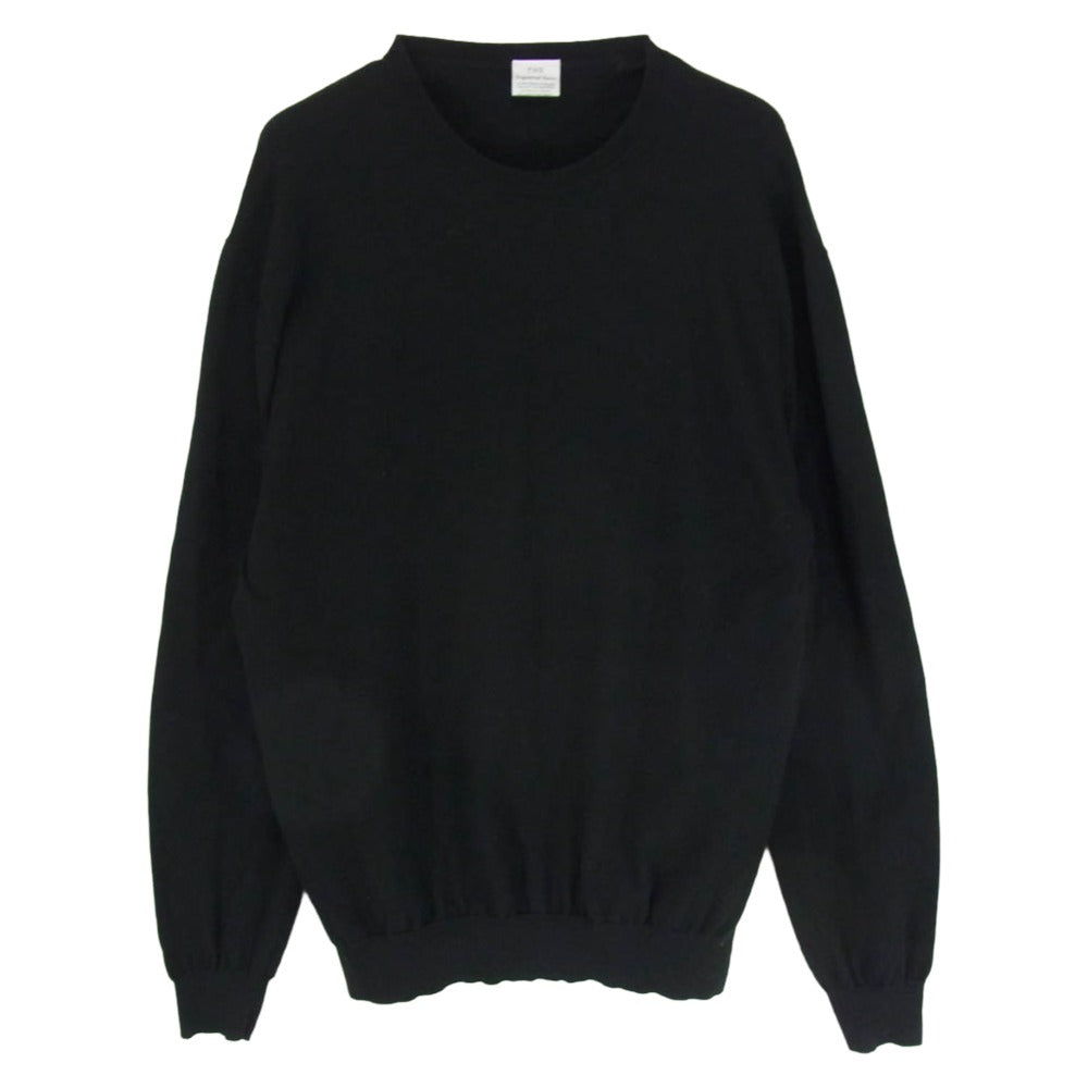 ザエンジニアドベーシックス Crew neck コットンカシミヤ クルーネック セーター ニット ブラック系 XL【中古】
