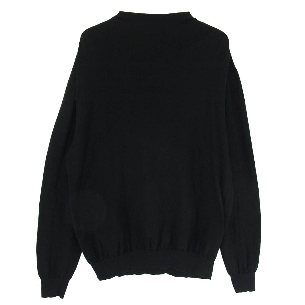 ザエンジニアドベーシックス Crew neck コットンカシミヤ クルーネック セーター ニット ブラック系 XL【中古】