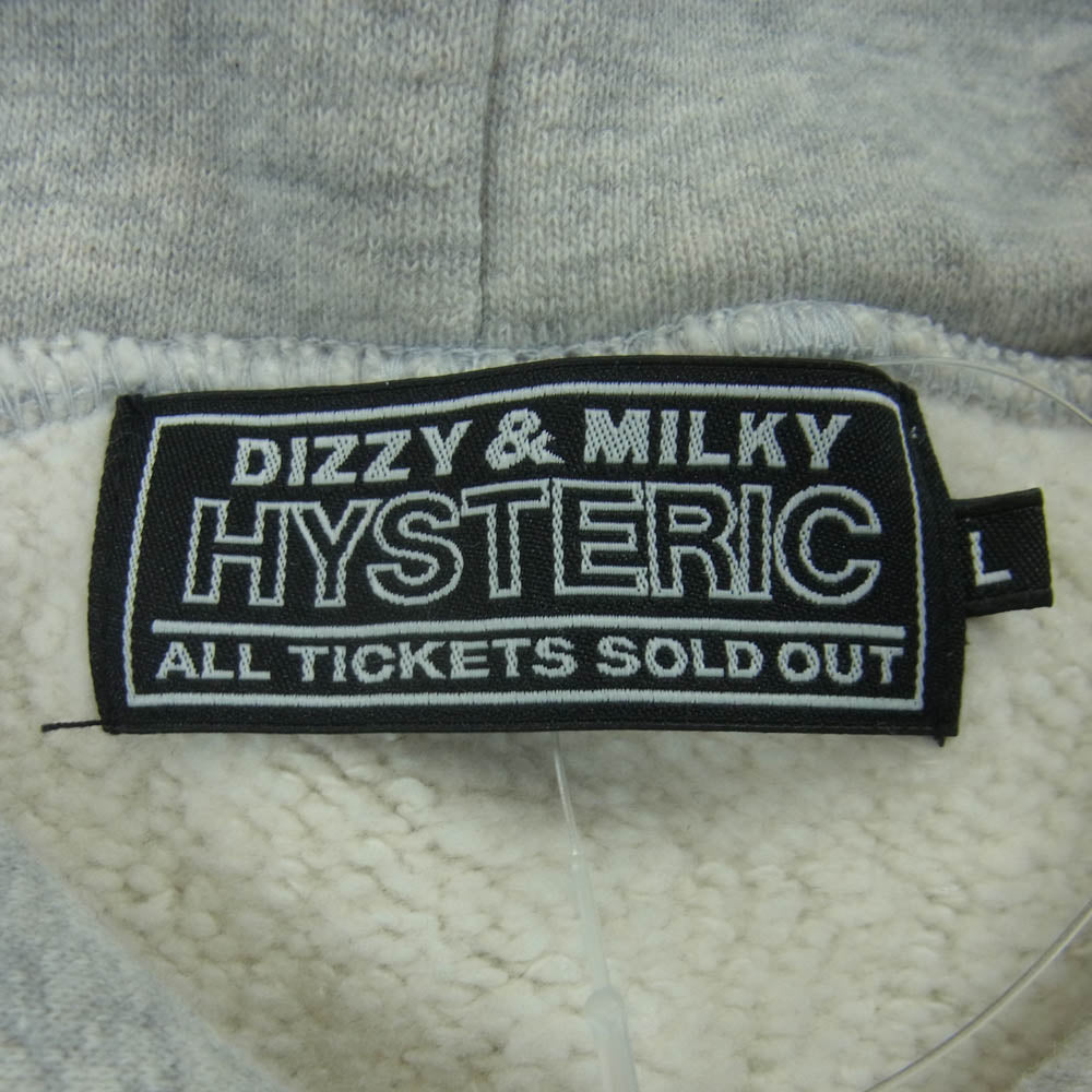 HYSTERIC GLAMOUR ヒステリックグラマー 25AW 02253CF06 ACTION TIME VISION アクションタイムビジョン プルオーバー パーカー フーディー ライトグレー系 L【中古】