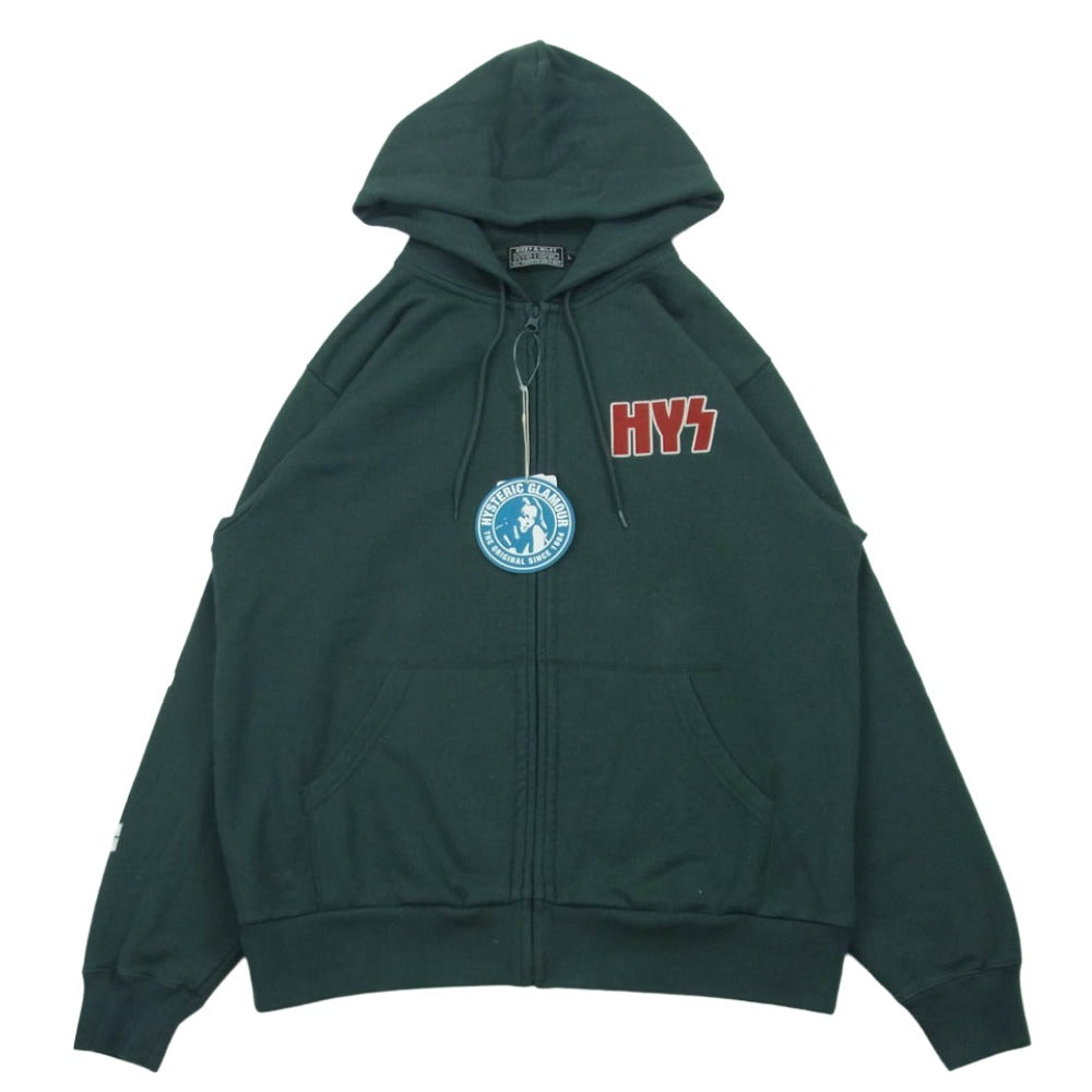 HYSTERIC GLAMOUR ヒステリックグラマー 25AW 02253CF07 SPEAK NO EVIL スピークノーエビル フルジップ ジップアップ パーカー フーディー グレー系 L【中古】