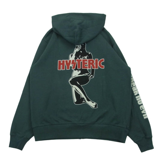 HYSTERIC GLAMOUR ヒステリックグラマー 25AW 02253CF07 SPEAK NO EVIL スピークノーエビル フルジップ ジップアップ パーカー フーディー グレー系 L【中古】