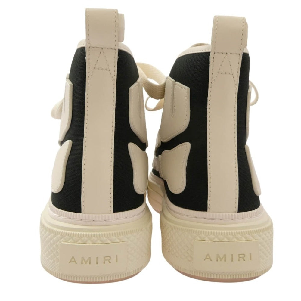AMIRI アミリ 26SS SRAMFOSR1149 SKEL COURT HI スケルカート ハイカット スニーカー ホワイト系 ブラック系 42【極上美品】【中古】