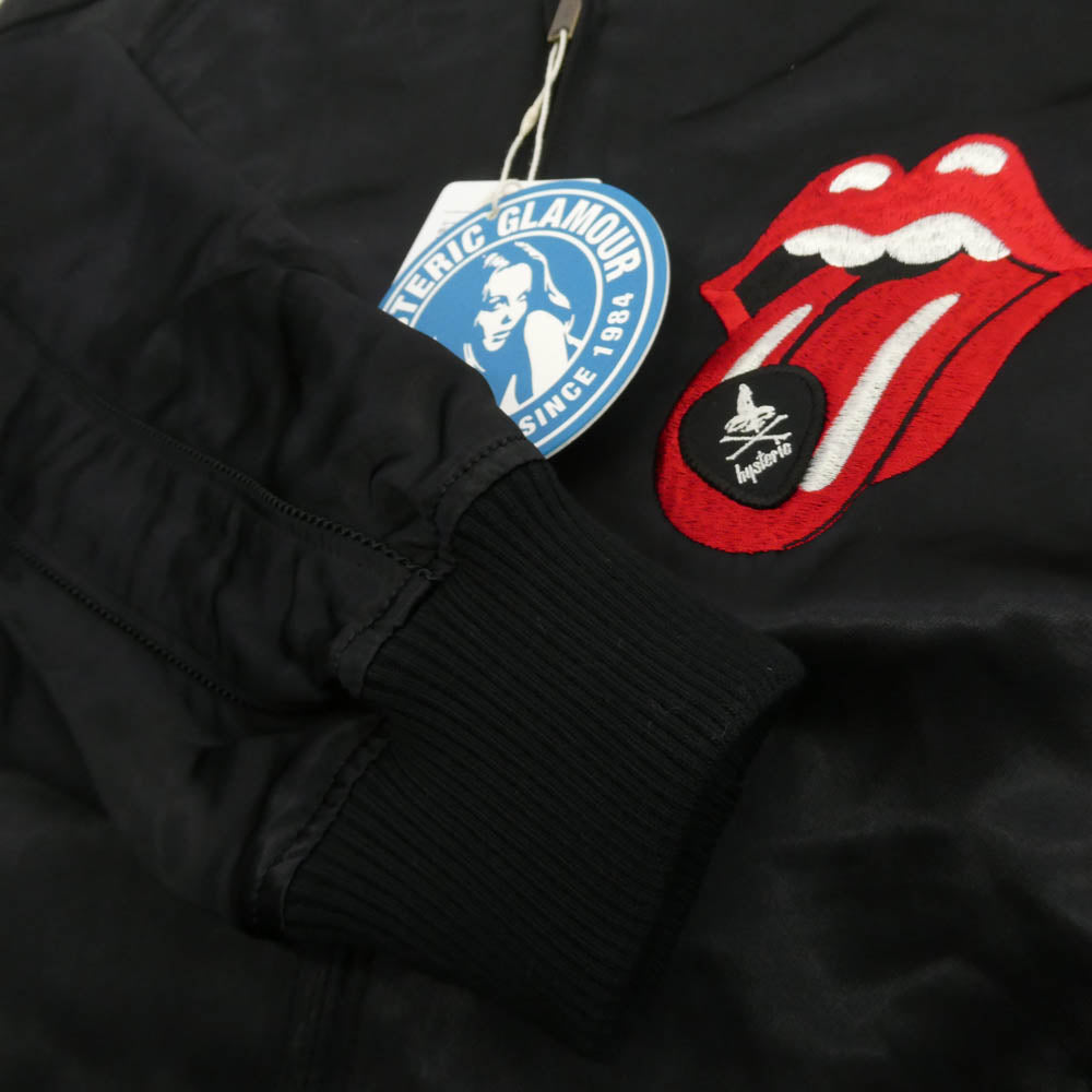 HYSTERIC GLAMOUR ヒステリックグラマー 25AW 02253AB12 THE ROLLING STONES ローリングストーンズ スカジャン ブラック系 L【新古品】【未使用】【中古】