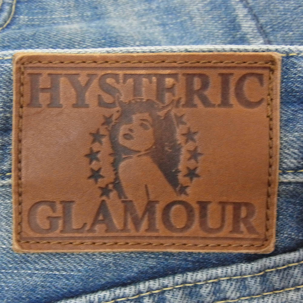 HYSTERIC GLAMOUR ヒステリックグラマー 0243AP14 × MIHARA YASUHIRO ミハラヤスヒロ リペア加工 スタッズ デニム パンツ インディゴブルー系 32【中古】