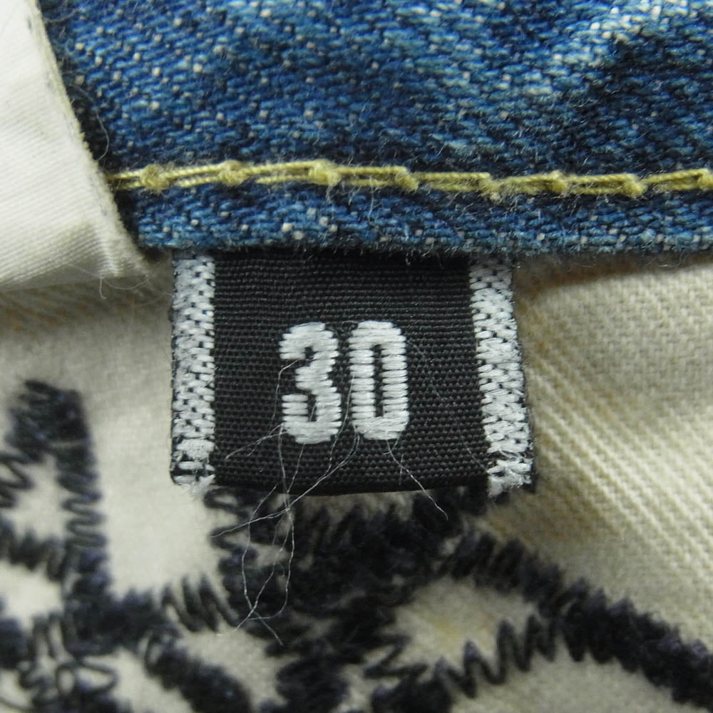 HYSTERIC GLAMOUR ヒステリックグラマー SP加工 小窓 セルビッチ スタッズ デニム パンツ 日本製 インディゴブルー系 30【中古】