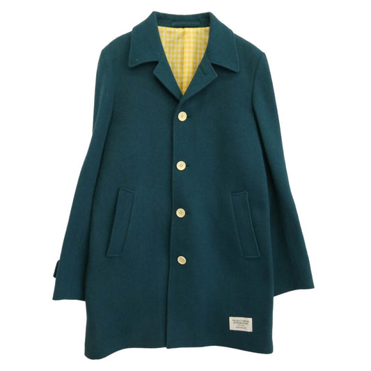 WACKO MARIA ワコマリア 13AW-BAL-11　 × WOOLRICH ウールリッチ ウール チェスター バルカラー コート グリーン系 S【中古】