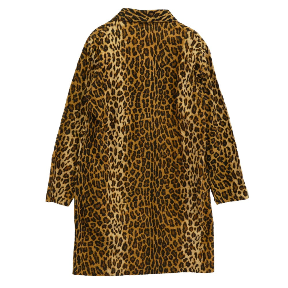 WACKO MARIA ワコマリア 17SS 17SS-WMO-CO04 LEOPARD GOWNCOAT　レオパード ガウン コート ブラウン系 S【中古】