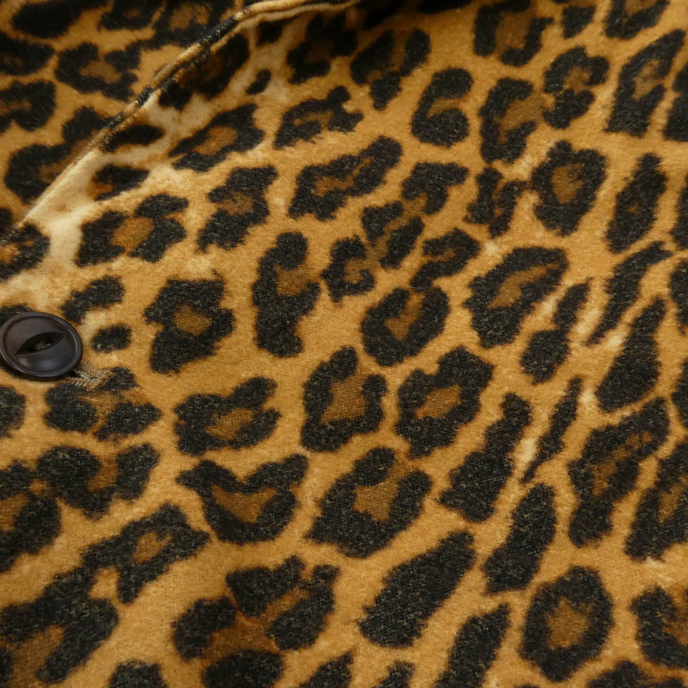 WACKO MARIA ワコマリア 17SS 17SS-WMO-CO04 LEOPARD GOWNCOAT　レオパード ガウン コート ブラウン系 S【中古】