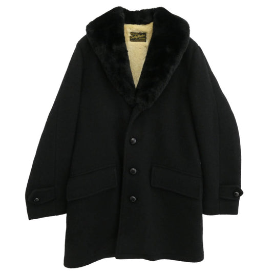 WACKO MARIA ワコマリア 14AW 14AW-GC-03 MOUTON COLLAR GANG COAT ムートン カラー ギャング コート ブラック系 S【美品】【中古】
