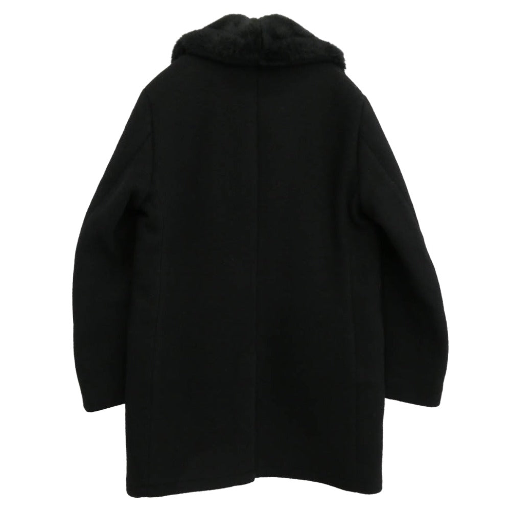 WACKO MARIA ワコマリア 14AW 14AW-GC-03 MOUTON COLLAR GANG COAT ムートン カラー ギャング コート ブラック系 S【美品】【中古】