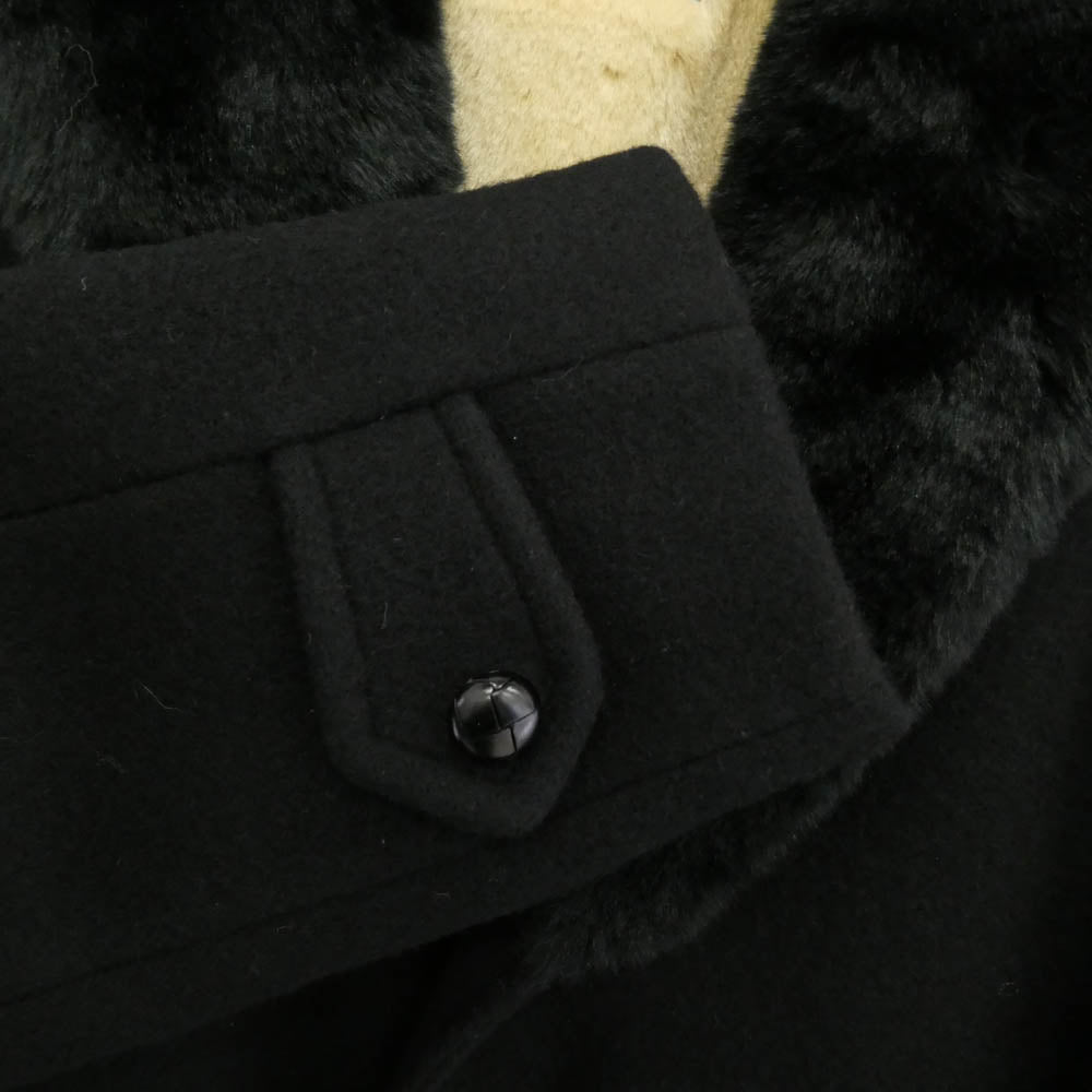 WACKO MARIA ワコマリア 14AW 14AW-GC-03 MOUTON COLLAR GANG COAT ムートン カラー ギャング コート ブラック系 S【美品】【中古】