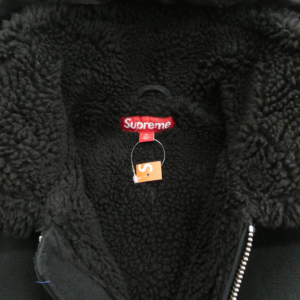 Supreme シュプリーム 24AW Faux Shearling Lined Bomber Jacket フェイク シアリング ボンバー ジャケット ブラック系 M【中古】