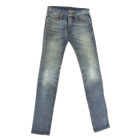 DIOR HOMME ディオールオム Skiny Denim Pants ダメージ加工 スリムフィット スキニー ジーンズ デニムパンツ インディゴブルー系 27【中古】